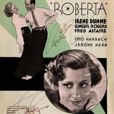 Fred Astaire and Ginger Rogers signed sheet music