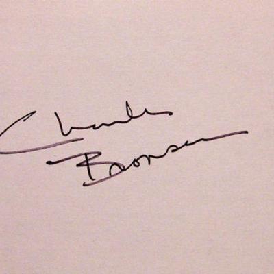 Charles Bronson signature slip 