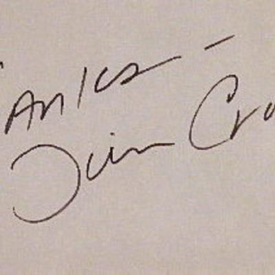 Singer Jim Croce signature slip 