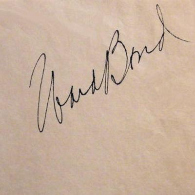 Wagon Train Ward Bond signature slip 