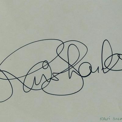 Woodstock Ravi Shanker signature slip