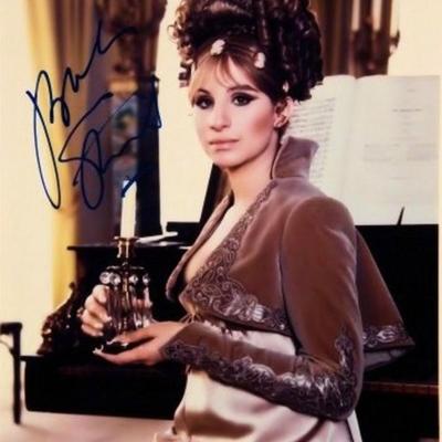 Barbra Streisand signed portrait photo 