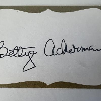 Bettye Ackerman original signature 