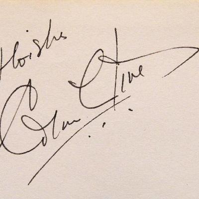 Colin Clive signature slip 