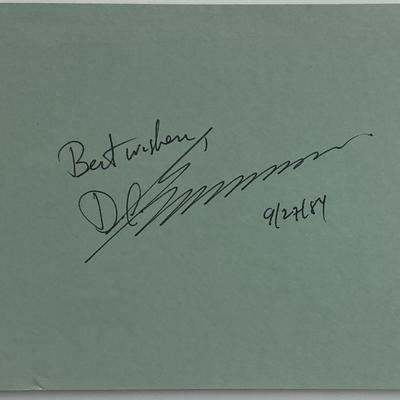 Paleoanthropologist Donald C. Johansen original signature 