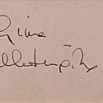 Gina Lollobrigida signature slip 