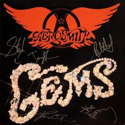 Aerosmith signed "Gems" album 
