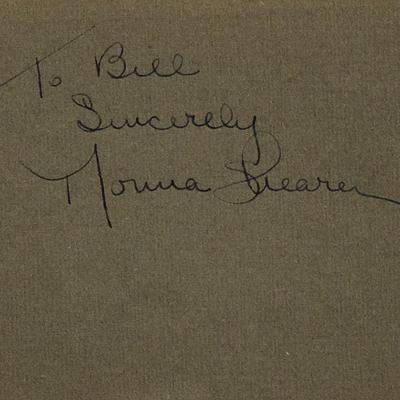Norma Shearer signature slip