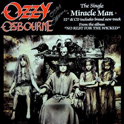 Ozzy Osbourne signed "No Rest For The Wicked" promo poster