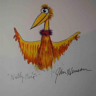 Nutty Bird sketch signed by Jim Henson