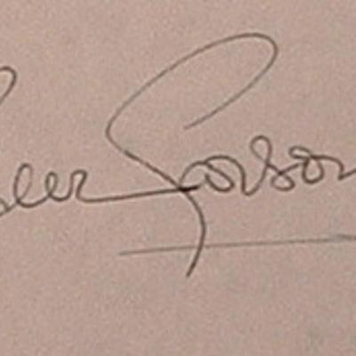 Greer Garson signature slip 