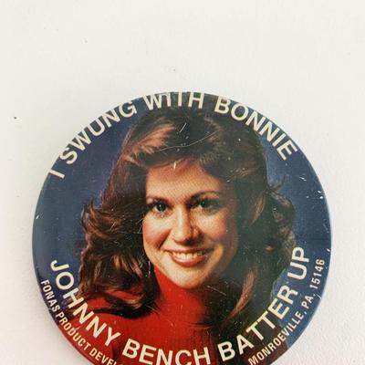 I swung with Bonnie vintage pin