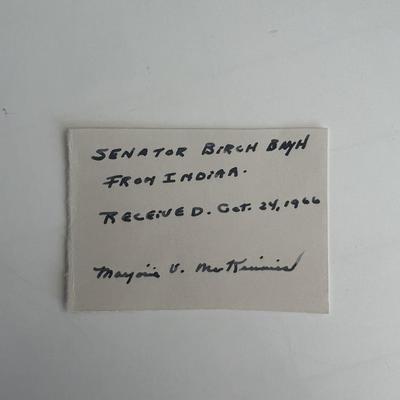 Senator Birch Bayh personal card