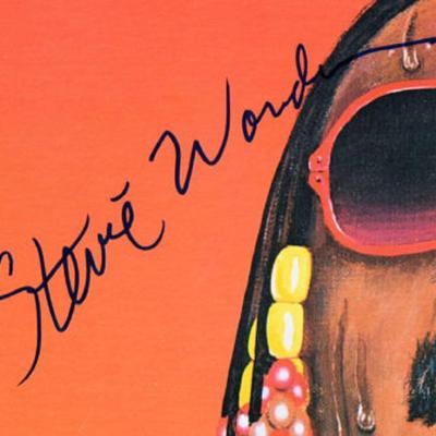 Stevie Wonder signed "Hotter Than July" album 