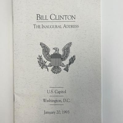 Bill Clinton facsimile Inaugural Address program  