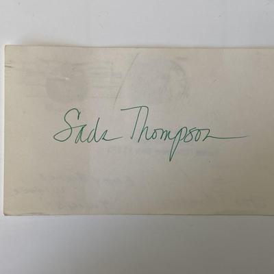 Sada Thompson original signature 