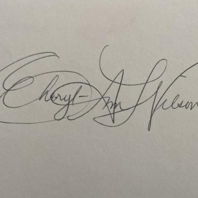 Soap opera actress Cheryl Ann Wilson original signature 