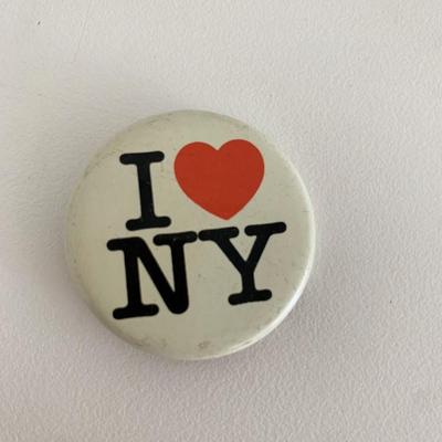 I heart NY vintage pin