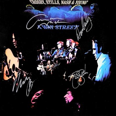 Crosby, Stills, Nash & Young 4 Way Street signed album