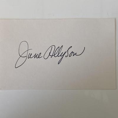 June Allyson original signature 