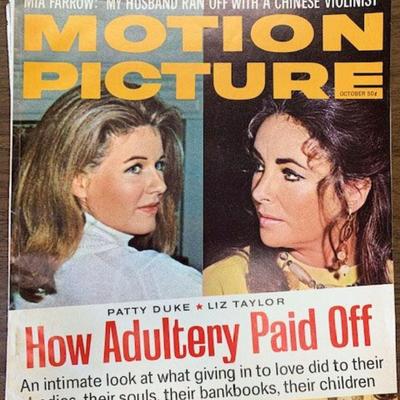 Motion Picture Magazine 1958- Patty Duke and Liz Taylor-