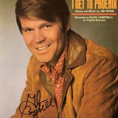 Glen Campbell signed sheet music