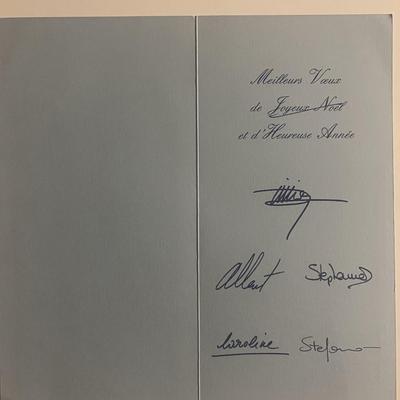 Monaco Royal Family Signed New Year's Card