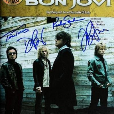 Bon Jovi signed music book