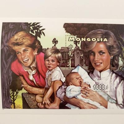 Mongolia Princess Diana commemorative stamp