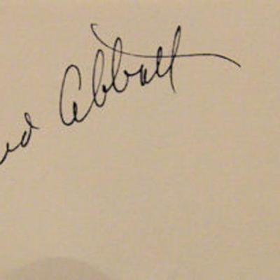 Bud Abbott signature slip