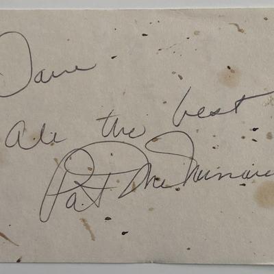 Pat McNamara original signature