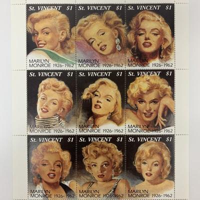 Marilyn Monroe St. Vincent stamp sheet