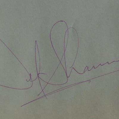 Del Shannon signature slip