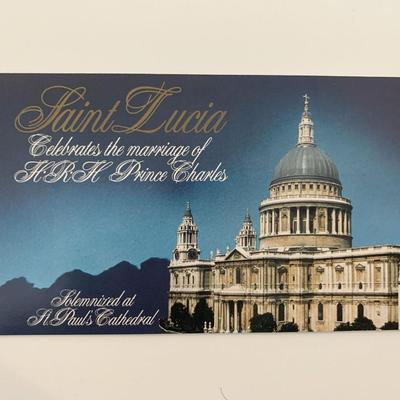 St. Lucia Prince Charles and Lady Diana commemorative wedding stamp booklet