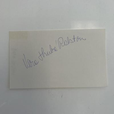 Skater and Actress Vera Ralson original signature