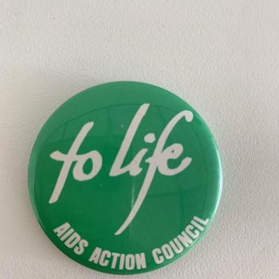 To life aids action council vintage pin