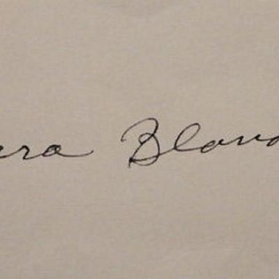 Wizard of Oz Clara Blandick signature slip 