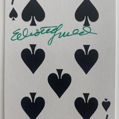 Elliott Gould signed playing card