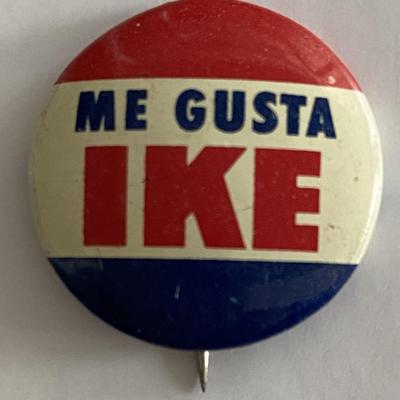 Me Gusta Ike campaign pin 