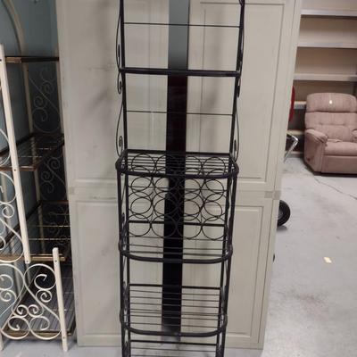 Metal Baker's/Wine Rack - Approx 17 3/4" x 12 1/4" x 72 1/2" Tall