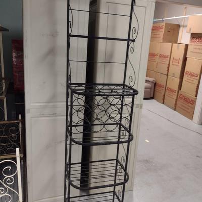 Metal Baker's/Wine Rack - Approx 17 3/4" x 12 1/4" x 72 1/2" Tall