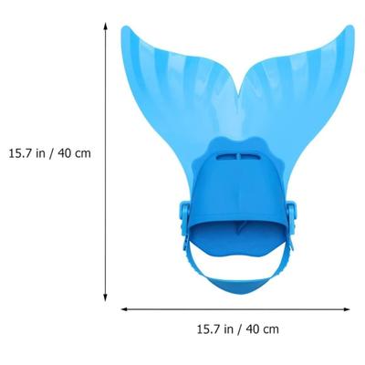 1 Piece Blue Mermaid Swim Tail Fins Swimming Fins Adjust Diving Mermaid Tails Swimming w/Flipper Diving Fins