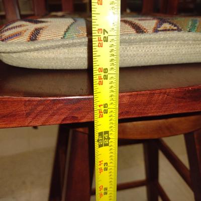 Sale Photo Thumbnail #2092: Rotating Wooden Bar Stool- Approx 23" Wide