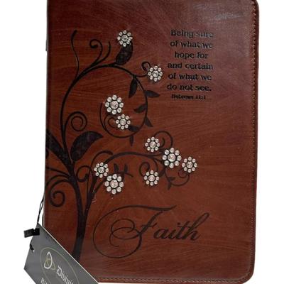 Divinity Extra Large Bible Cover w/Jewel Cover & Hebrews 11:1 Verse