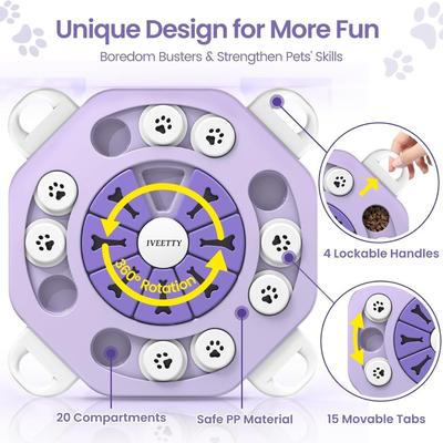 Dog Puzzle Toys for Dogs, Dog Puzzles for Smart Dogs, Interactive Dog Enrichment Toys for IQ Training & Mental Stimulation, Dog Treat...