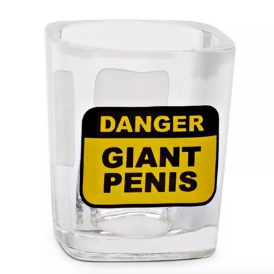 Square Danger Giant Penis Shot Glass - 2 oz.