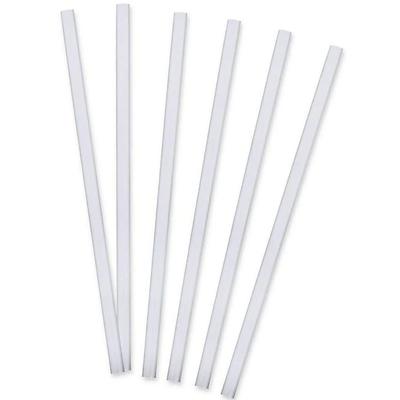 6-Pack Clear 9.5" Drinking Straws w/Cleaning Brush & Teal Coaster