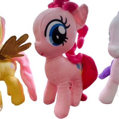 Lot of 4 x My Little Pony Series 9” Stuffed Toys - Apple Jack, FlutterShy, Pinkie Pie & Rarity Unicorn