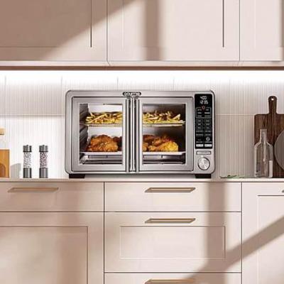 A - Gourmia GTF7698 16-in-1 Multi-function, Stainless Steel XL Digital Countertop Oven with Air Fry, Dual French Doors