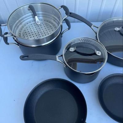 A - Circulon 9-Piece A1 ScratchDefense Nonstick Cookware Set